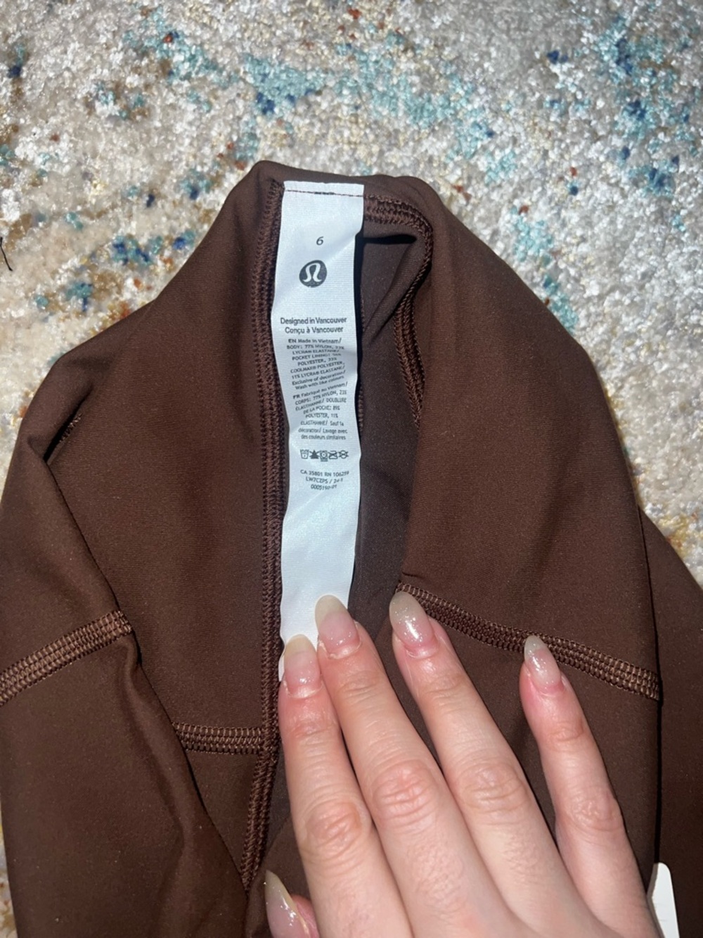 lululemon athletica High-Rise Brown Athletic Bike Shorts Wunder Under - Picture 4 of 4